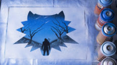 The Witcher – Glow in the dark – Spray paint art by Ucuetis